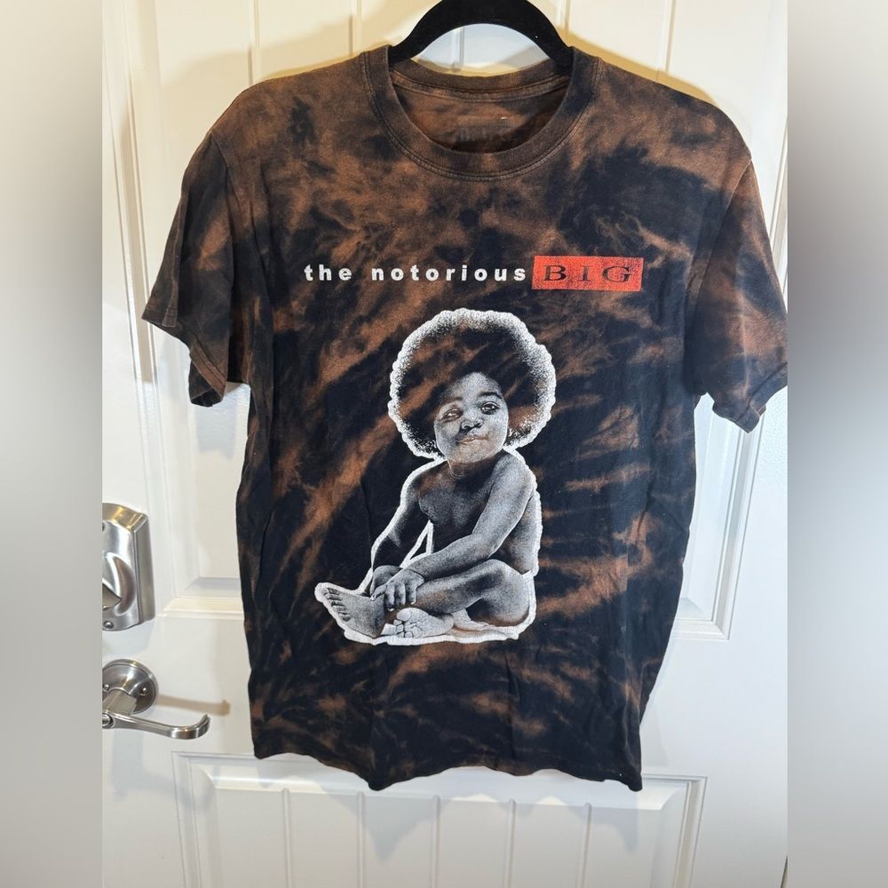 Notorious B.I.G. Custom Bleach Dyed Unisex Medium Tee